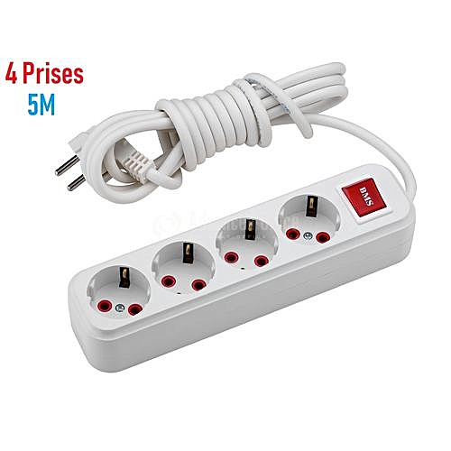 prise NILSON -4S/2m/interrupteur