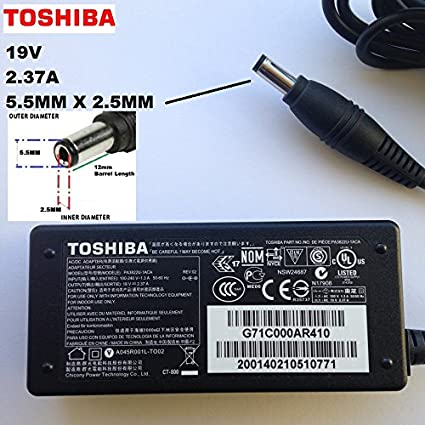 CHARGEUR COPIE ORIGINAL TOSHIBA 19V  2.37A