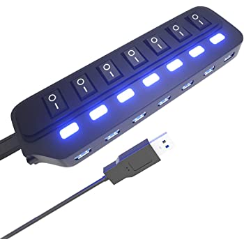 HUB USB 3.0 H93 BLEU AVEC TRANSFO