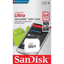 CARTE MEMOIRE SANDISK SD 64G